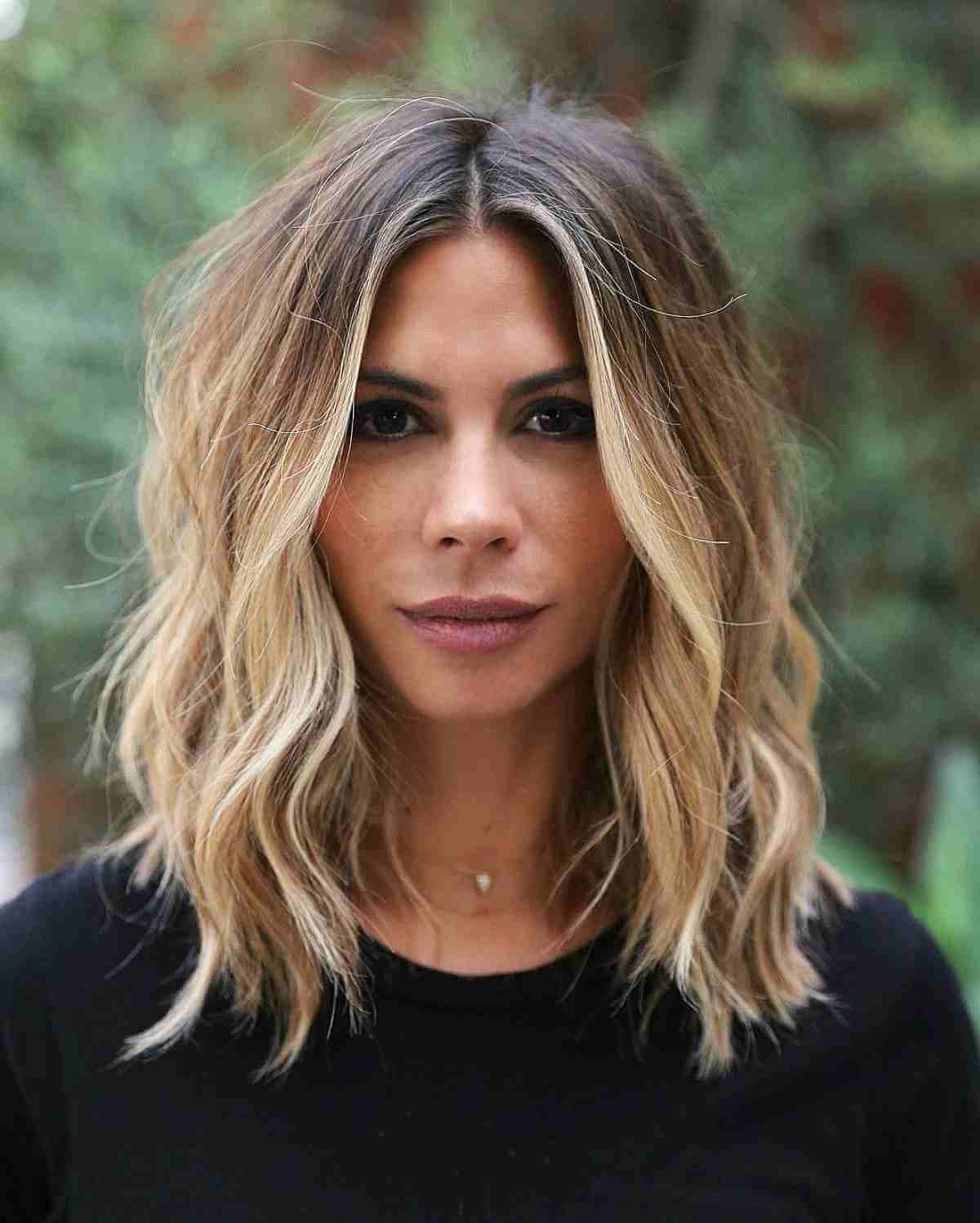 textured lob short hair cut women salt lake