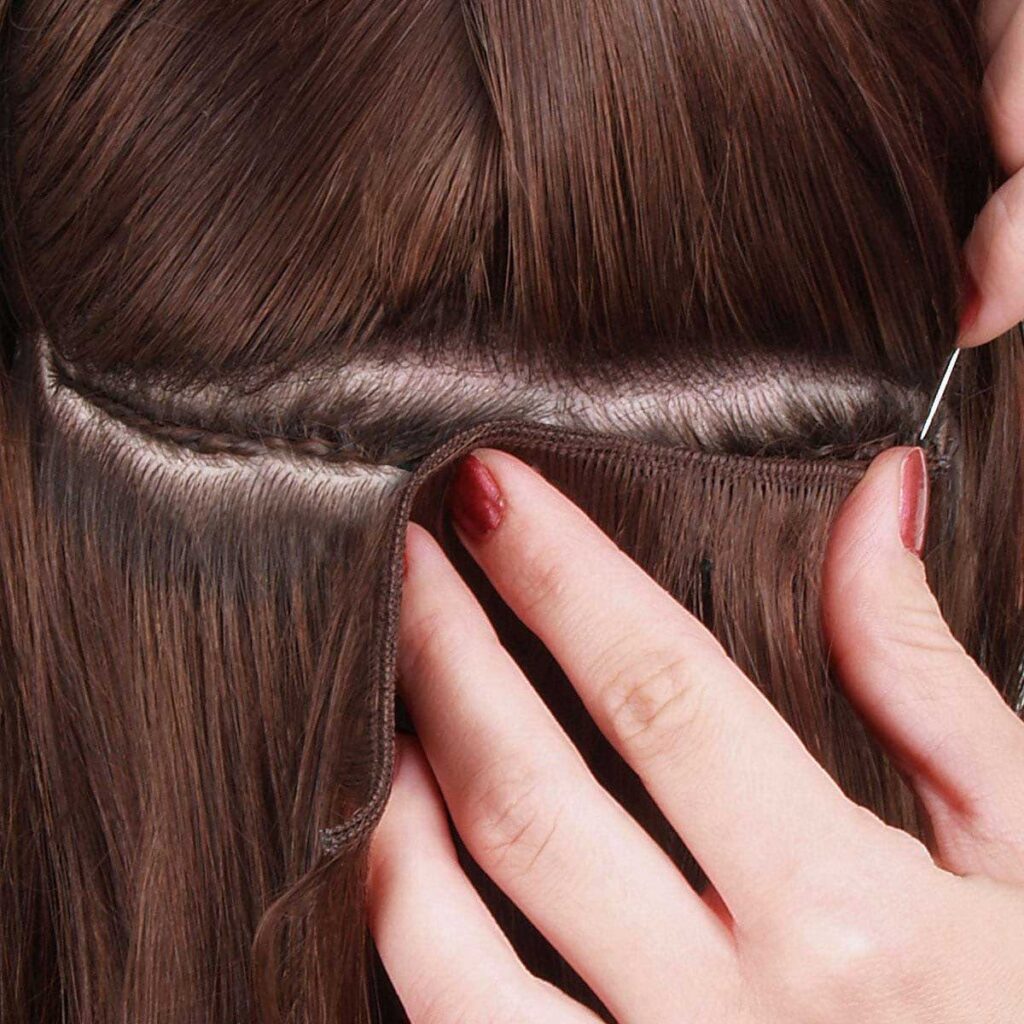 hand-tied weft extensions Salt Lake City